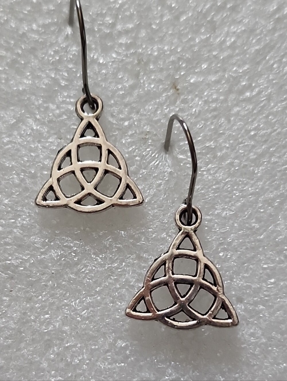 Hand Crafted Silver Celtic Knot Drop Earrings